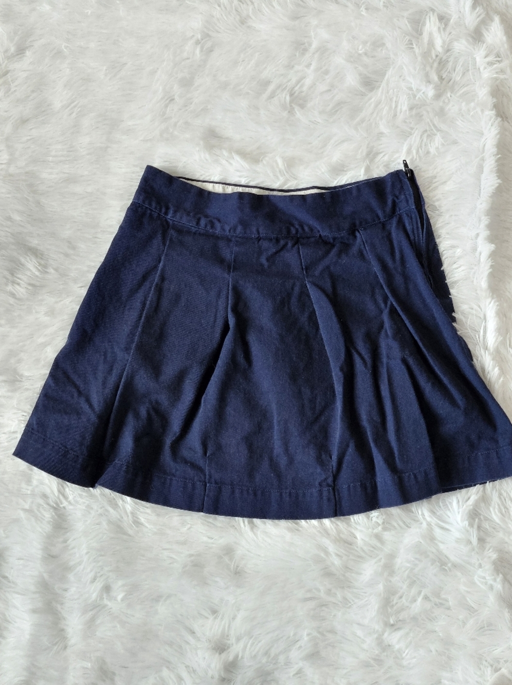 Classic Navy Pleated Women's Skirt
